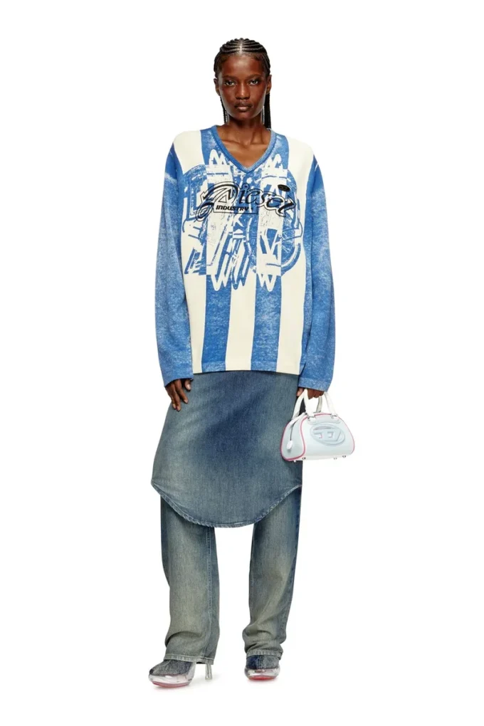 k-oliba-v Maglione a righe con stampa interna k-oliba-v Maglione a righe con stampa interna