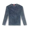 k-redros Maglione in maglia a rete in filato denim k-redros Maglione in maglia a rete in filato denim