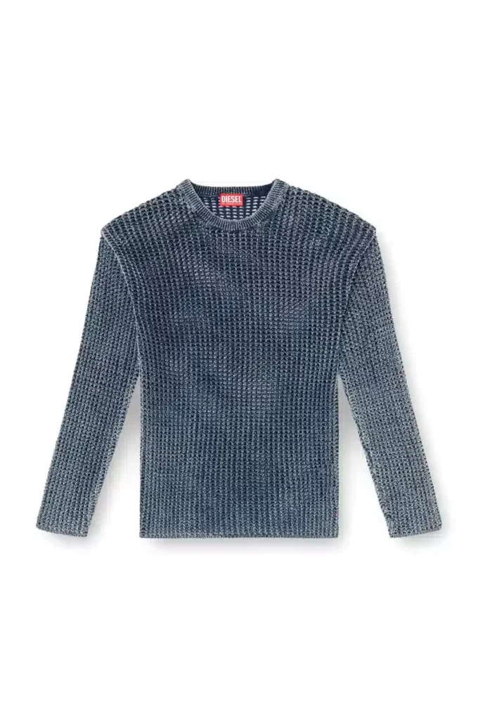 k-redros Maglione in maglia a rete in filato denim k-redros Maglione in maglia a rete in filato denim
