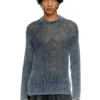 k-redros Maglione in maglia a rete in filato denim k-redros Maglione in maglia a rete in filato denim