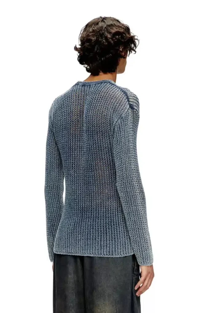k-redros Maglione in maglia a rete in filato denim k-redros Maglione in maglia a rete in filato denim