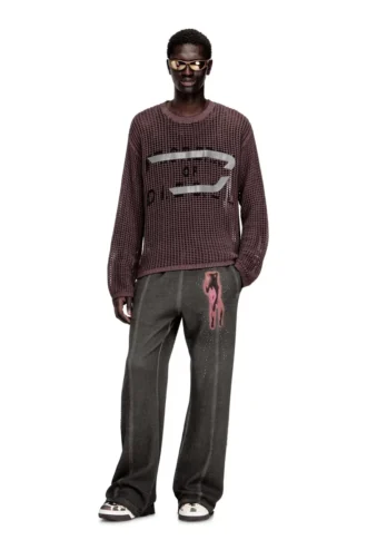 k-roch Top a maniche lunghe in maglia a rete