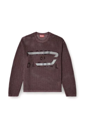 k-roch Top a maniche lunghe in maglia a rete