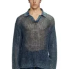 k-squared Maglione polo a maglia aperta in filato denim k-squared Maglione polo a maglia aperta in filato denim