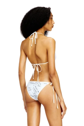 kate-d-core Top bikini con stampa grafica pied-de-poule