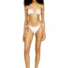 kate-d-core Top bikini con stampa grafica pied-de-poule kate-d-core Top bikini con stampa grafica pied-de-poule