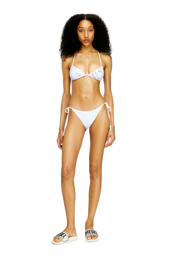 kate-d-core Top bikini con stampa grafica pied-de-poule kate-d-core Top bikini con stampa grafica pied-de-poule