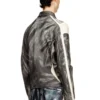 l-amar-enbi Giacca coach in pelle con stampa biker l-amar-enbi Giacca coach in pelle con stampa biker
