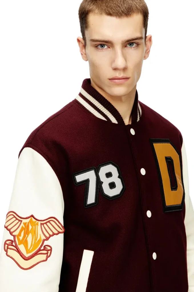 l-arry-cp Giacca college in lana e pelle l-arry-cp Giacca college in lana e pelle