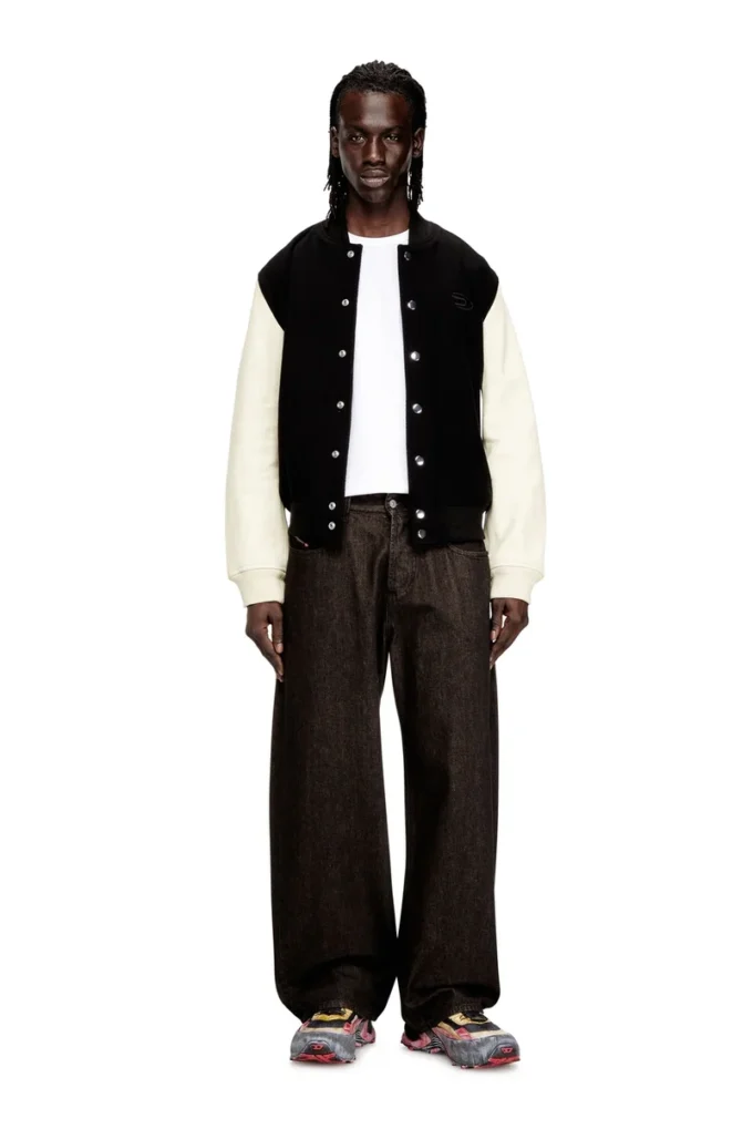 l-arry-wrd Bomber in misto lana e pelle l-arry-wrd Bomber in misto lana e pelle
