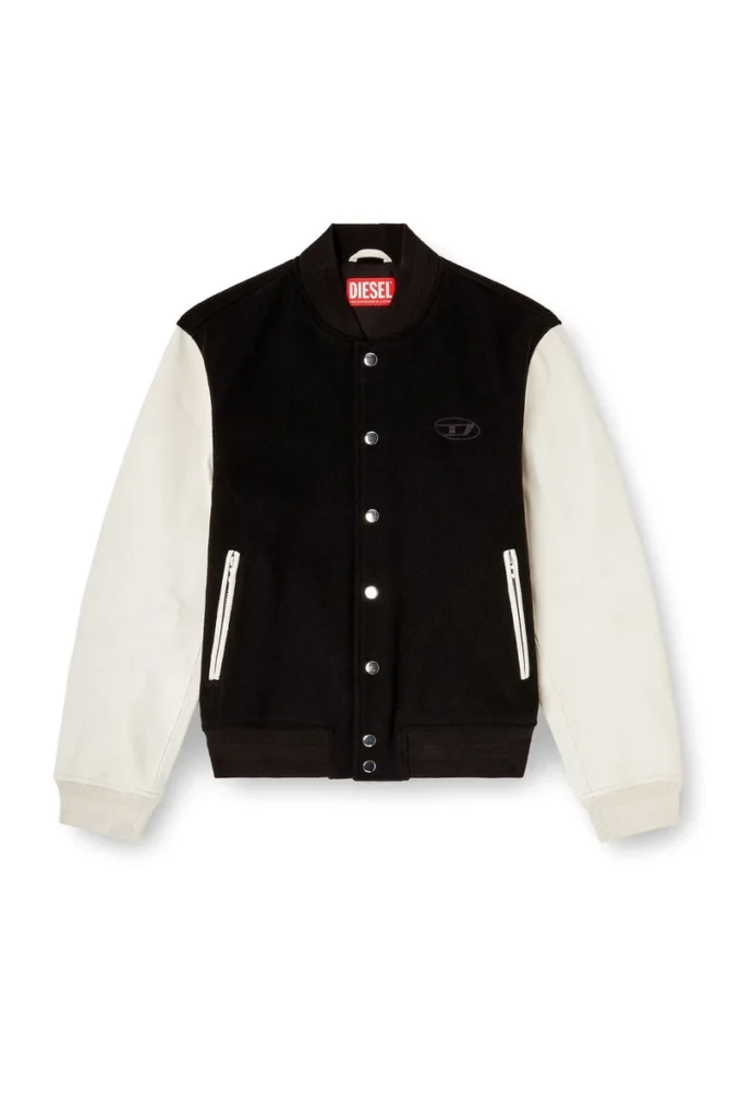 l-arry-wrd Bomber in misto lana e pelle l-arry-wrd Bomber in misto lana e pelle