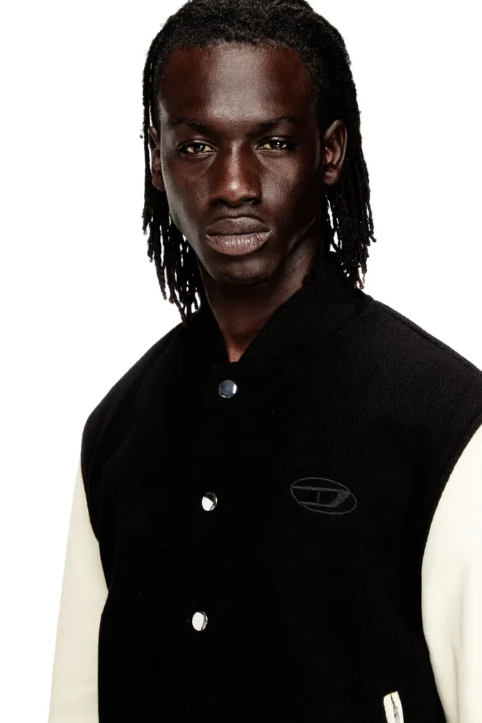 l-arry-wrd Bomber in misto lana e pelle l-arry-wrd Bomber in misto lana e pelle
