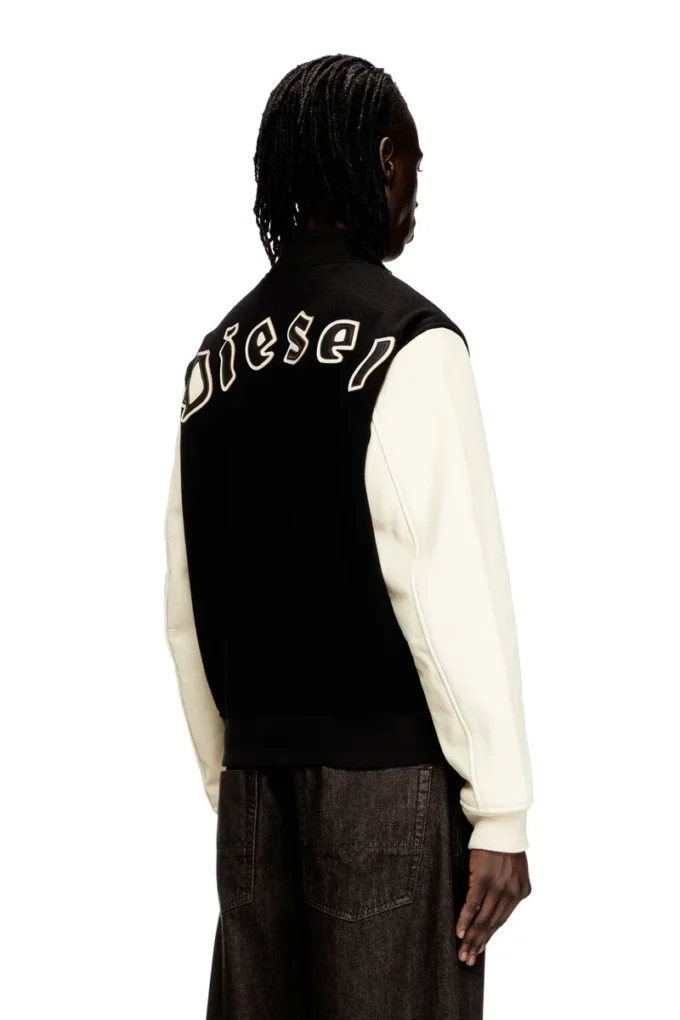 l-arry-wrd Bomber in misto lana e pelle l-arry-wrd Bomber in misto lana e pelle