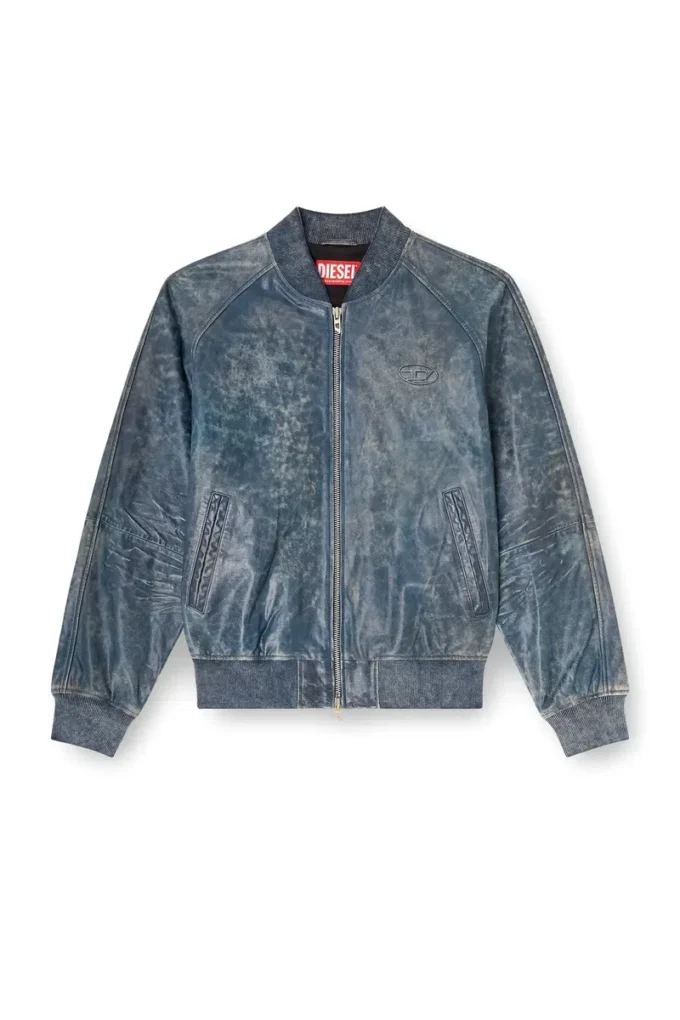 l-cobb Bomber in pelle trattata l-cobb Bomber in pelle trattata