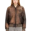 l-cobb-fem Giacca bomber in pelle invecchiata l-cobb-fem Giacca bomber in pelle invecchiata