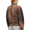 l-cobb-fem Giacca bomber in pelle invecchiata l-cobb-fem Giacca bomber in pelle invecchiata