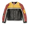 l-coug-20th Giacca in pelle con dettagli patch l-coug-20th Giacca in pelle con dettagli patch