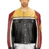l-coug-20th Giacca in pelle con dettagli patch l-coug-20th Giacca in pelle con dettagli patch