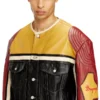 l-coug-20th Giacca in pelle con dettagli patch l-coug-20th Giacca in pelle con dettagli patch