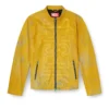 l-evert-a Giacca da motociclista in pelle trattata con logo sbiadito l-evert-a Giacca da motociclista in pelle trattata con logo sbiadito