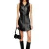 l-ilith Abito corto in pelle con zip l-ilith Abito corto in pelle con zip