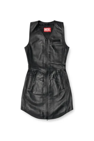 l-ilith Abito corto in pelle con zip