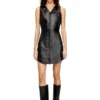 l-ilith Abito corto in pelle con zip l-ilith Abito corto in pelle con zip