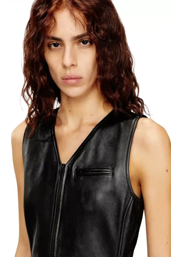 l-ilith Abito corto in pelle con zip l-ilith Abito corto in pelle con zip