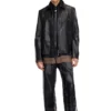 l-korn-a Giacca in pelle con Oval D goffrato l-korn-a Giacca in pelle con Oval D goffrato