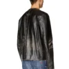 l-met Giacca in pelle effetto consumato con logo in metallo l-met Giacca in pelle effetto consumato con logo in metallo