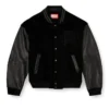 l-nyman Giacca bomber Varsity in cotone e pelle l-nyman Giacca bomber Varsity in cotone e pelle