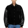 l-nyman Giacca bomber Varsity in cotone e pelle l-nyman Giacca bomber Varsity in cotone e pelle