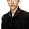 l-nyman Giacca bomber Varsity in cotone e pelle l-nyman Giacca bomber Varsity in cotone e pelle