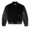 l-nyn Bomber in denim e pelle