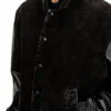 l-nyn Bomber in denim e pelle