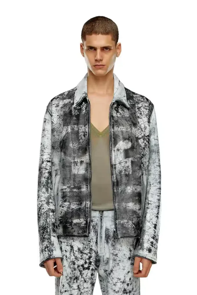 l-pylon-a Giacca blouson in pelle trattata l-pylon-a Giacca blouson in pelle trattata