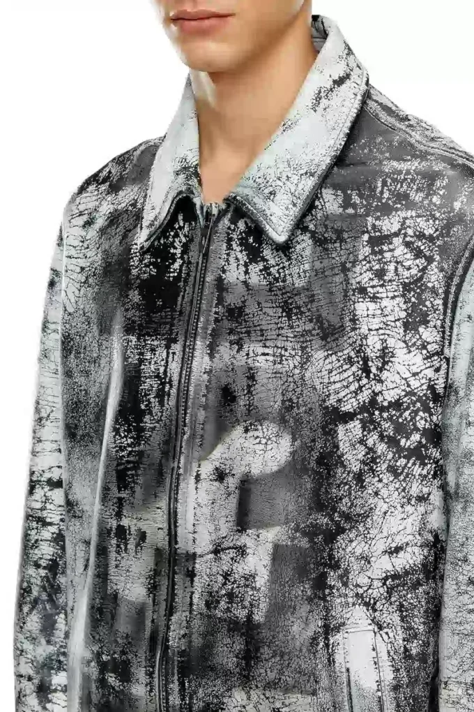 l-pylon-a Giacca blouson in pelle trattata l-pylon-a Giacca blouson in pelle trattata