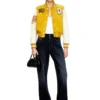 l-real-cp Giacca college corta in lana e pelle l-real-cp Giacca college corta in lana e pelle