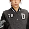 l-real-cp Giacca college corta in lana e pelle l-real-cp Giacca college corta in lana e pelle