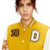 l-real-cp Giacca college corta in lana e pelle l-real-cp Giacca college corta in lana e pelle