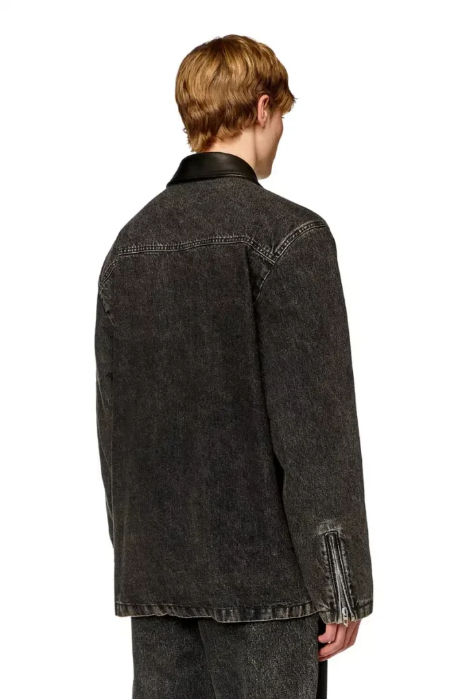 l-stoller Giacca ibrida in denim e pelle l-stoller Giacca ibrida in denim e pelle