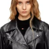 l-unatic Giacca da motociclista in pelle cerata