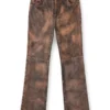 l-ysa Pantaloni in pelle effetto consumato dal taglio jeans l-ysa Pantaloni in pelle effetto consumato dal taglio jeans