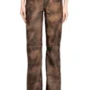 l-ysa Pantaloni in pelle effetto consumato dal taglio jeans l-ysa Pantaloni in pelle effetto consumato dal taglio jeans