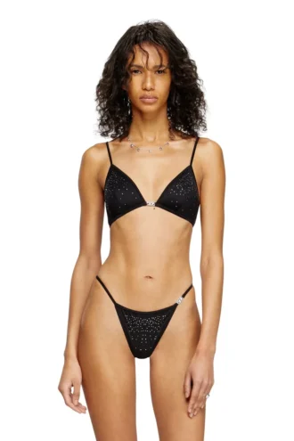luna-dnm Reggiseno a triangolo in microfibra con cristalli