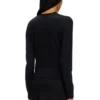 m-alima Cardigan in lana con logo ritagliato m-alima Cardigan in lana con logo ritagliato