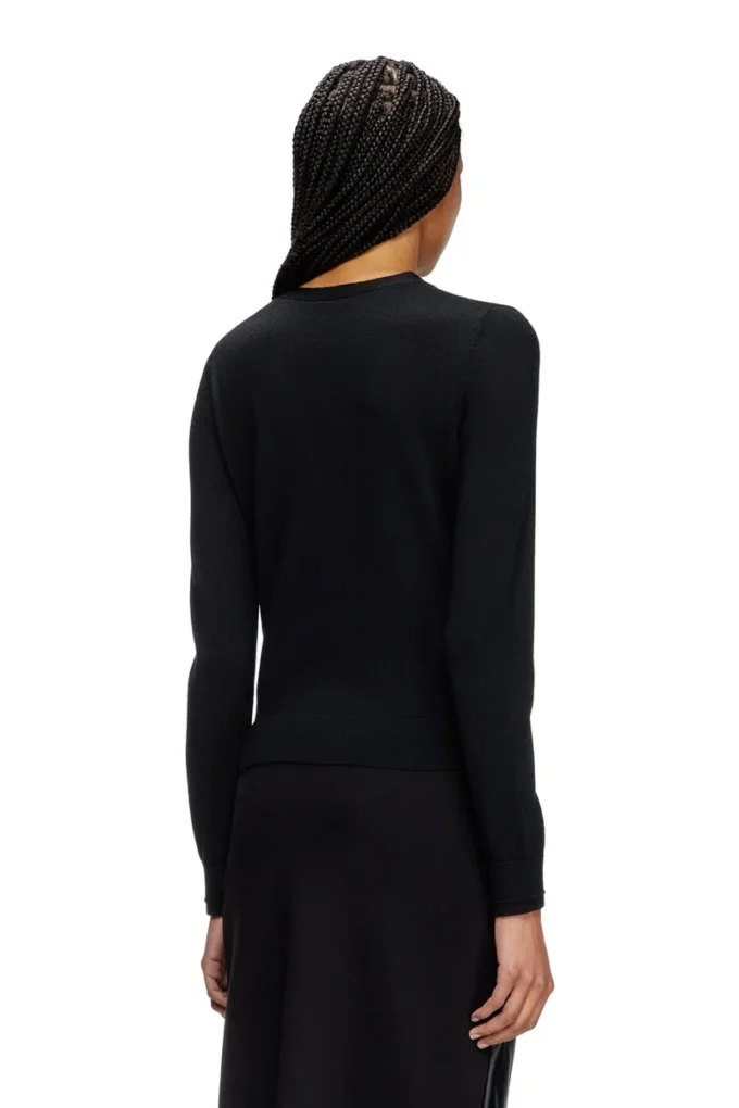 m-alima Cardigan in lana con logo ritagliato m-alima Cardigan in lana con logo ritagliato