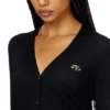 m-alima Cardigan in lana con logo ritagliato m-alima Cardigan in lana con logo ritagliato