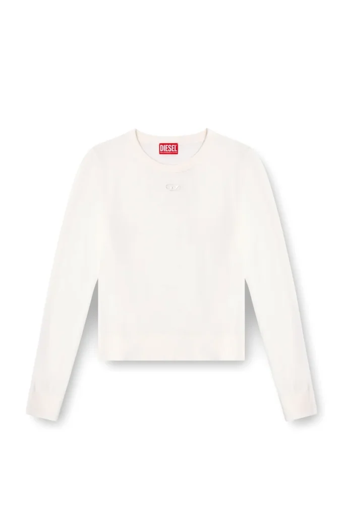m-alinesa Maglione in lana con logo ritagliato m-alinesa Maglione in lana con logo ritagliato