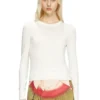 m-alinesa Maglione in lana con logo ritagliato m-alinesa Maglione in lana con logo ritagliato